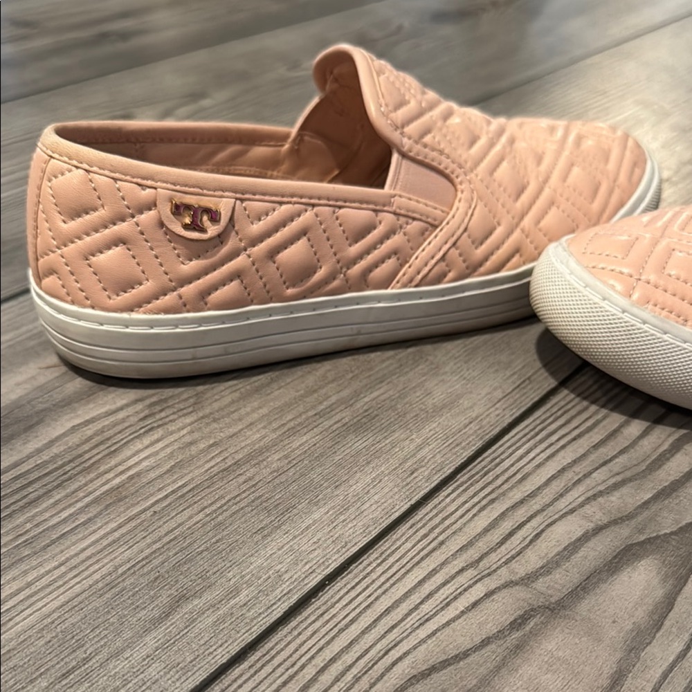 Tory Burch Pink Quilted Sneakers - Picture 2 of 7